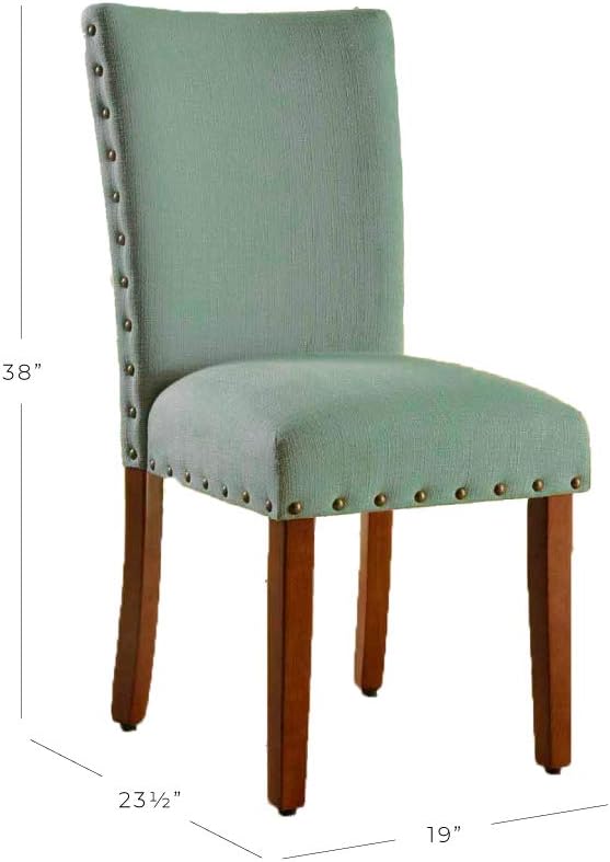 HomePop Classic Parsons Dining Chairs, Set of 2, Sea Foam Green - LeafyLoom
