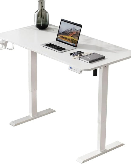 Large 63Inch Electric Standing Desk Height Adjustable, Sit Stand up Desk Home Office Computer Ergonomic Desk Memory Preset with Pencil Tray… - LeafyLoom