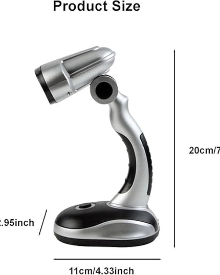 Led Desk Lamp, 12 Bulb LED Portable Desk Lamp Powered Battery Table Light, Computer Bedside Table Camping Light, Bright Battery Operated Desk Lamp Work Reading Light (2PCS) - LeafyLoom