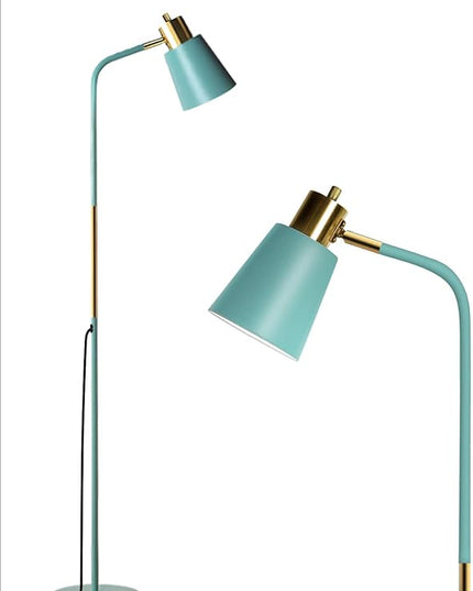 Floor Lamp, Industrial Floor Lamps for Living Rooms Rustic Farmhouse Reading Standing Floor Lamp Adjustable Metal Heads Indoor Task Lighting for Living Room Bedroom Office Home Décor (Green) - LeafyLoom