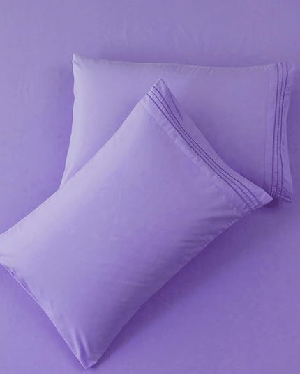 SONORO KATE Bed Sheet Set Super Soft Microfiber 1800 Thread Count Luxury Egyptian Sheets 16-Inch Deep Pocket，Wrinkle-4 Piece (Lavender, Queen) - LeafyLoom