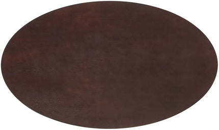 Modway Lippa Dining Table, 60", Gold Cherry Walnut - LeafyLoom
