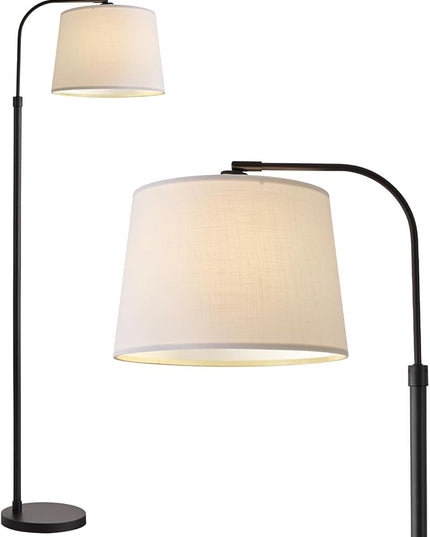 Oneach 62" Arch Floor Lamp for Living Room LED Tall Standing Light with Hanging Lamp Shade Modern Pole Lamp for Bedroom Office Study Room Kids Room - LeafyLoom