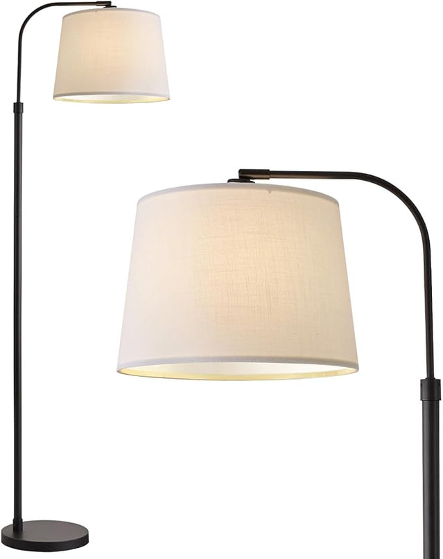 Oneach 62" Arch Floor Lamp for Living Room LED Tall Standing Light with Hanging Lamp Shade Modern Pole Lamp for Bedroom Office Study Room Kids Room - LeafyLoom