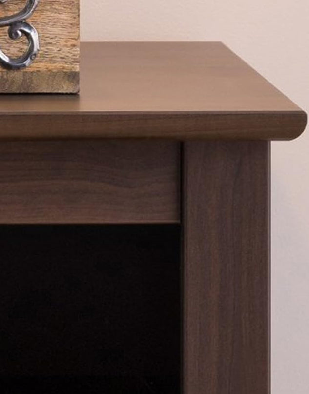 Prepac Fremont 2 Drawer Nightstand: Elegant Bedroom Furniture, Bedside Table with Open Shelf, 23.25"W x 16"D x 28"H, Espresso - EDC-2428 - LeafyLoom