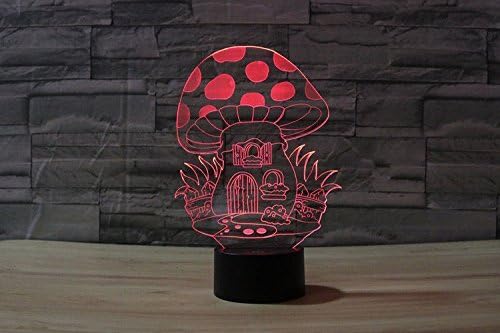 Cute Mushroom 3D Night Light 7 Color Change LED Table Lamp Xmas Toy Gift - LeafyLoom