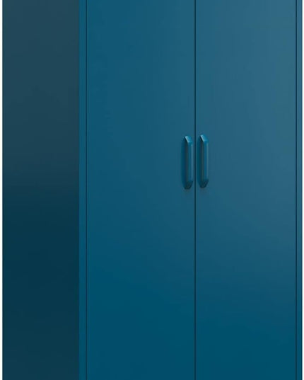 Mr. Kate Annie Tall Metal 2 Door Cabinet, Deep Ocean Blue - LeafyLoom