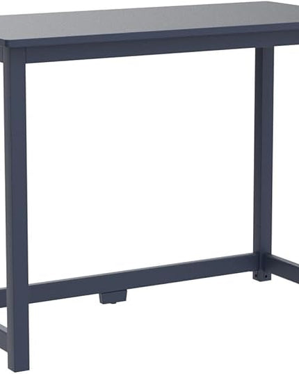 Max & Lily Solid Wood Desk, 40 Inches, Blue - LeafyLoom