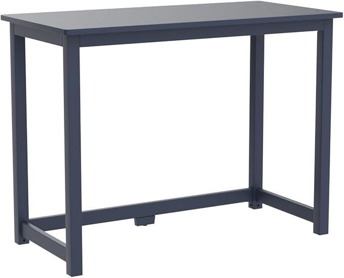 Max & Lily Solid Wood Desk, 40 Inches, Blue - LeafyLoom