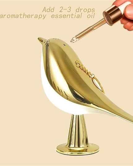 FUYUNXIN Bird Lamp Bedside Lamps - Rechargeable Cordless Table Lamp with 3 Color Temperatures and Touch Sensor - Perfect for Bedroom Nightstand (Gold) - LeafyLoom