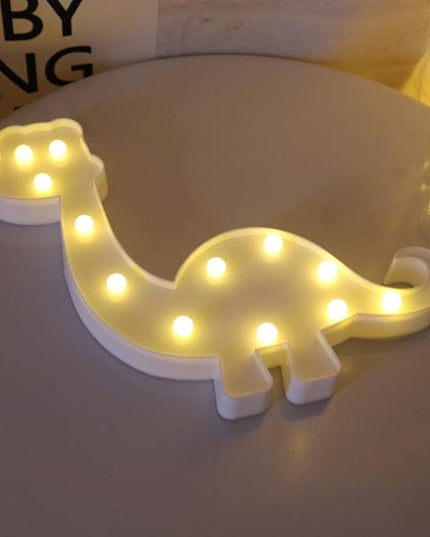Dinosaur Decorations, Childen Kids Bedroom Decorative Table Lamps Battery Operated Marquee Animal Sign Dinosaur Wall Decoration, Gift for Dinosaur Lovers - LeafyLoom