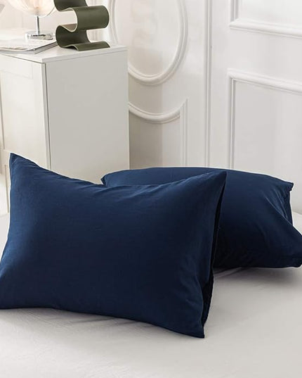 Solid Navy Comforter Set Twin Navy Blue Bedding Set Soft Pure Navy Blue Bedding Quilt Set Kids Teens Adult Navy Blue Blanket Women Breathable Durable Bed Comforter Set Dark Navy Bedding Set - LeafyLoom