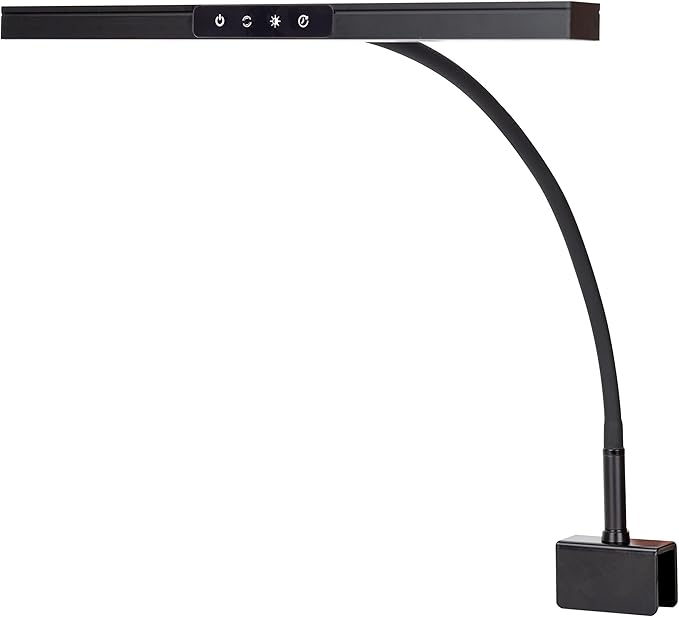 Piano Lamp with 3 Color Modes, Adjustable Height & Direction - Desk Piano Light with Auto-Off Timer - Wide Illumination Music Stand Light for Grand & Digital Pianos - LeafyLoom