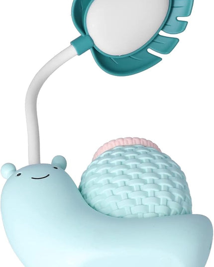LED Desk Lamp with Pen Holder Cartoon Holder Multiple Function USB Charging Cute Desk Light for Students Kids(Blue) - LeafyLoom