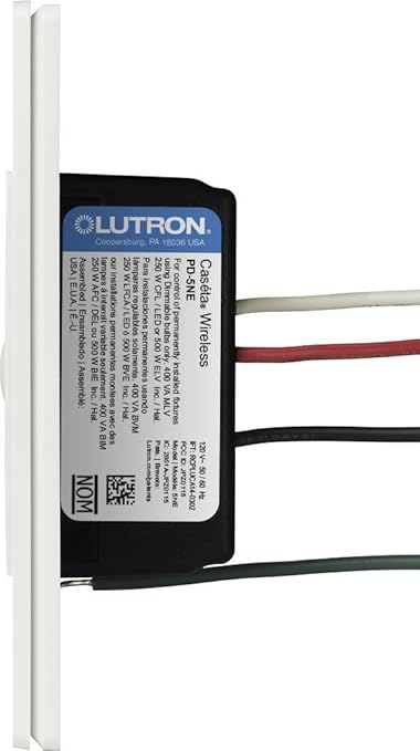 Lutron Caseta Original Smart Dimmer Switch ELV+ (Lutron Hub Required), 250W LED, Single-Pole/3-Way, Neutral Required, PD-5NE-WH 8-PACK, White, 8 Pack Lutron