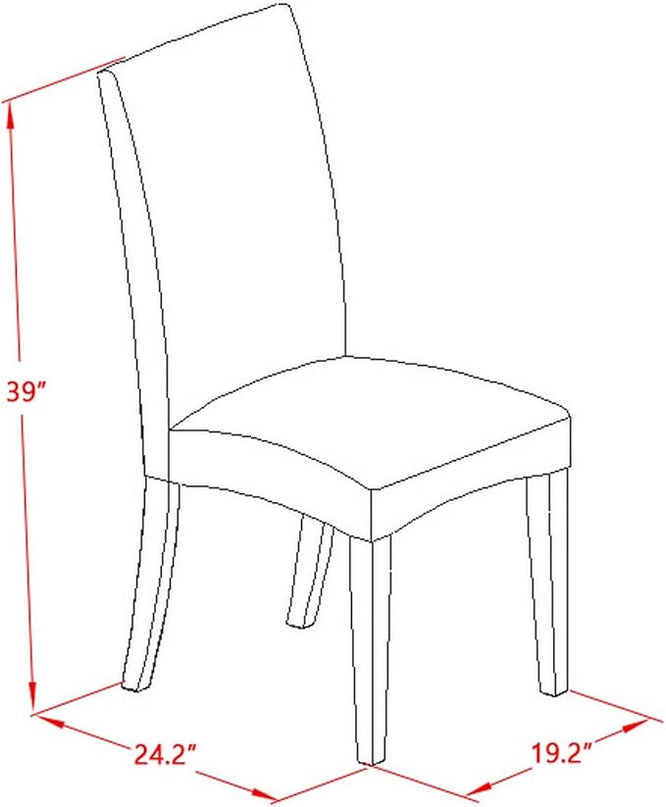 East West Furniture SHDR5-BLK-24 5 Piece Dinette Set for 4 Includes a Round Kitchen Table with Pedestal and 4 Black Color Linen Fabric Upholstered Parson Chairs, 42x42 Inch, Black - LeafyLoom