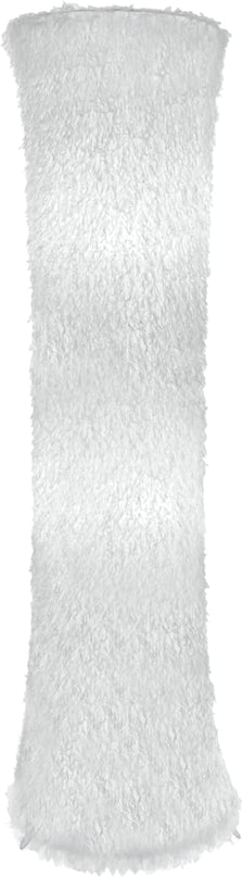 Floor Lamp for Living Room Bedrooms, Contemporary Floor Lamps with White Cloth Fabric Shade, Faux Feather Tassels Finish - LeafyLoom