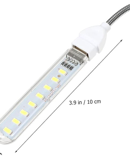 ARTIBETTER 2pcs U Disk Night Light Led Reading Light Plug in Led Night Light Outdoor Camping Light Gooseneck 8 Leds Night Lamp Atmosphere Light USB Light Indoor Computer Jianpan Student PVC - LeafyLoom