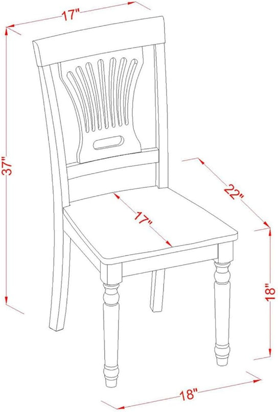 East West Furniture ANPL5-WHI-W 5 Piece Dinette Set for 4 Includes a Round Table with Pedestal and 4 Kitchen Dining Chairs, 36x36 Inch, Buttermilk & Cherry - LeafyLoom