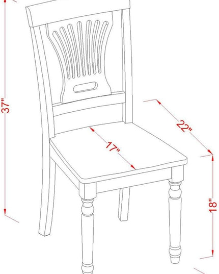 East West Furniture DLPL5-BCH-W Dublin 5 Piece Kitchen Set Includes a Round Table with Dropleaf and 4 Dining Room Chairs, 42x42 Inch - LeafyLoom