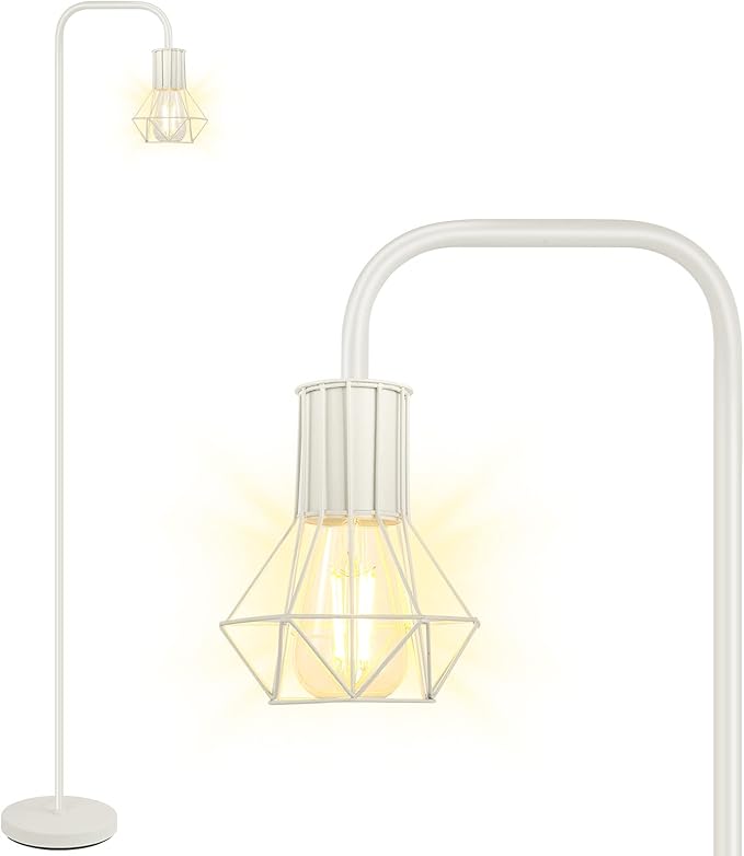 BoostArea Floor lamp,Industrial Floor Lamp,Standing Lamp with 6W LED Bulb,E26 Socket,On/Off Footswitch,Whole Metal,Modern Floor Lamp for Bedroom,Office, Living Room,Rustic,Vintage,Farmhouse - LeafyLoom