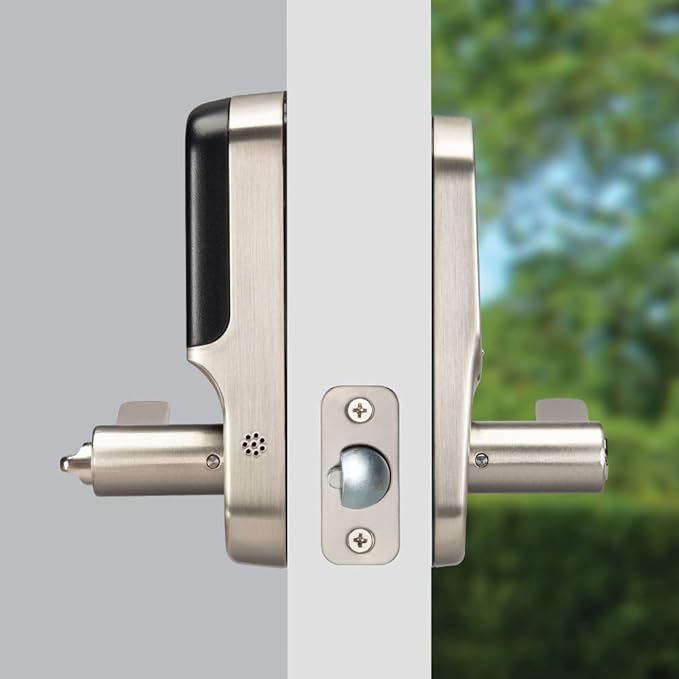 Yale Assure Lever Entry Door Lock with Wi-Fi Connected Touchscreen, Satin Nickel Smart Keypad Door Lock with Handle, Back-Up Key, and Z-Wave Compatibility, YRL226-ZW2-619 Yale