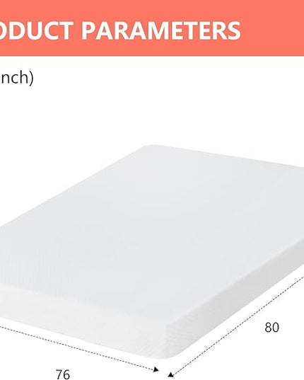 FDW 5 Inch Gel Memory Foam Mattress Medium-Firm Mattress for Pressure Relief & Cooler Sleep Mattress for Kid Adults CertiPUR-US Certified Mattress in a Box, King - LeafyLoom