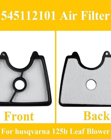HUZTL 125B Carburetor 545112101 Air Filter kit for Husqvarna 125B 125BX 125BVX 545081811 590460102 581798001 Handheld Leaf Blower Jonsered B2126 BV2126 C1Q-W37 Carb Engine - LeafyLoom