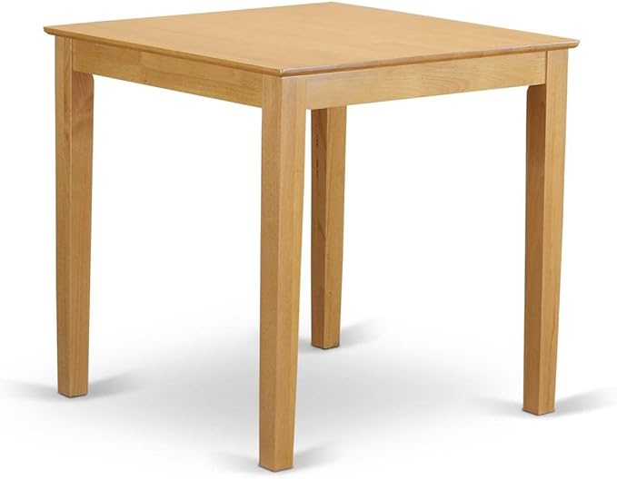 East West Furniture Pub 3 Piece Counter Height Dining Set for Small Spaces Contains a Square Wooden Table and 2 Kitchen Chairs, 36x36 Inch, Oak - LeafyLoom