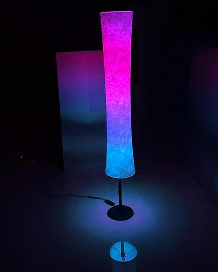 Smart Corner Floor Lamp - 60" LED RGB Standing Lamp Mood Lighting Color Changing Floor Lamps Light for Living Room Bedroom Decor with Alexa Google Assistant WiFi APP Music Sync - LeafyLoom