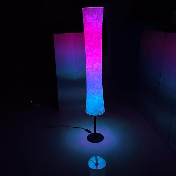 Smart Corner Floor Lamp - 60" LED RGB Standing Lamp Mood Lighting Color Changing Floor Lamps Light for Living Room Bedroom Decor with Alexa Google Assistant WiFi APP Music Sync - LeafyLoom