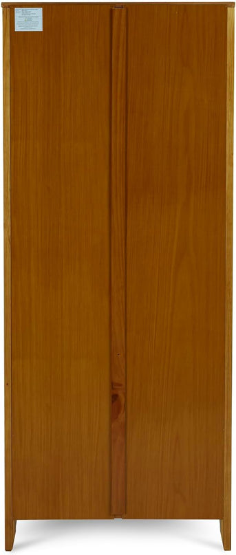 Camaflexi Shaker Style 6 Shelf Bookcase / Solid Wood / 72 inch Tall / Adjustable Shelving / Closed Back / Display Bookshelf for Living Room, Bedroom, Home and Office, Cherry - LeafyLoom