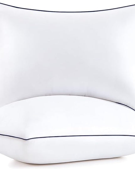 Homemate Bed Pillows for Sleeping - King Size(20"x36") Set of 2 Pillows Allergy Friendly Microfiber Shell Fluffy Down Alternative Filling Breathable Pillow Suitable Back Stomach or Side Sleepers - LeafyLoom