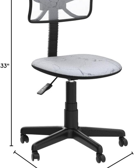 Marble Desk Chair 21D x 21W x 33H in - LeafyLoom