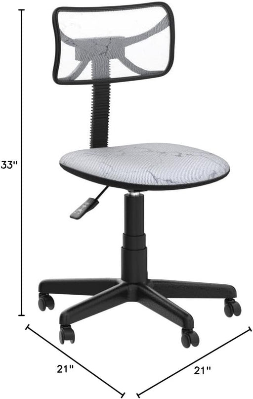 Marble Desk Chair 21D x 21W x 33H in - LeafyLoom