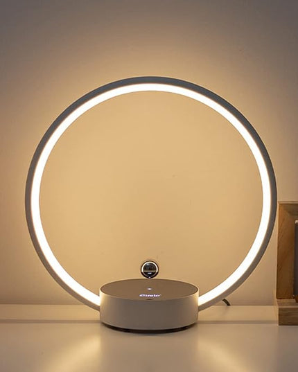 Circlo Levitating Table Lamp, Modern Floating Bedside Lamp, Levitation Night Light Desk Lamps for Home, Office Decor, Creative Gift - 3 Color Mode (NOT RGB) - LeafyLoom