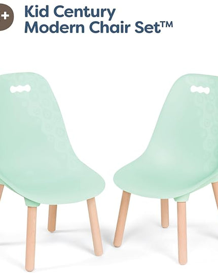 B. toys- B. spaces – Chairs For Kids – 2 Chairs – Wooden Legs - Furniture For Kids – Kid Century Modern: Chair Set - Mint- 3 Years + - LeafyLoom