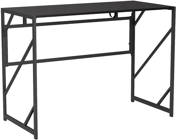 Elephance Folding Desk Writing Computer Desk for Home Office, No-Assembly Study Office Desk Foldable Table for Small Spaces - LeafyLoom
