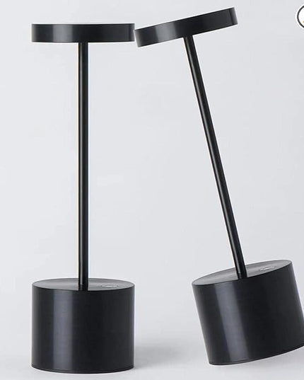 2Pack Cordless Table Lamp, Rechargeable LED Battery 5000mAh Metal USB Portable Powered Desk Lamp, 3 Levels Brightness Light for Restaurants Outdoor (2pack 10.25in Black) - LeafyLoom