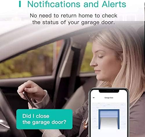 5V WiFi Smar Garage Door Opener Remote Controller,Monitor Garage Open Close Status by Phone Tuya app Anywhere,Compatible with Alexa Google Home MHCOZY