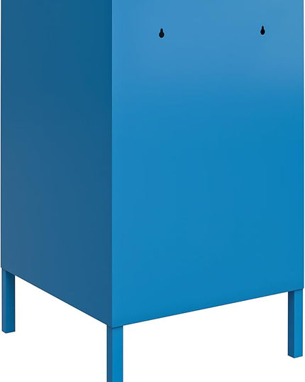 Novogratz Cache Metal Locker, Blue End Table - LeafyLoom