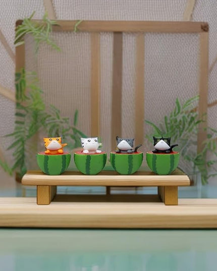 Cute and Compact Office Desk Decorations Cat in Eggshell Desk Ornament Shelf Decor Home Decor Bookshelf Decorative Objects Tabletop Decor - LeafyLoom