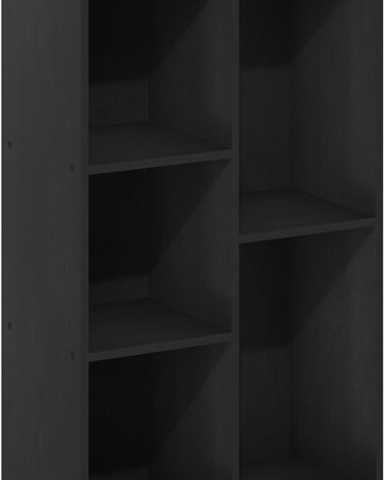 Furinno Luder 5-Cube Reversible Open Shelf, Blackwood - LeafyLoom