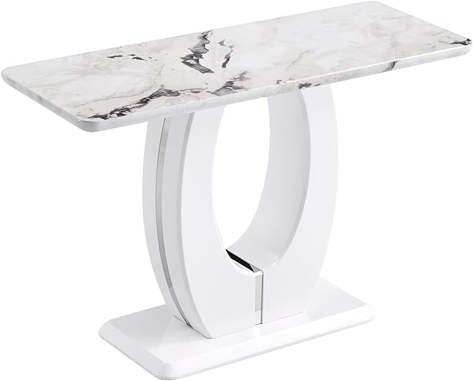NicBex 47.24Inch Rectangular Dining Table,Minimalist Kitchen Table with Simple Glossy Tabletop for 2 to 4,Counter Bar Dining Room Table for Small Space,Dining Room,Balcony and Living Room,White - LeafyLoom