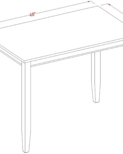 East West Furniture BUCK3-MAH-LC Buckland 3 Piece Counter Height Set for Small Spaces Contains a Rectangle Kitchen Table and 2 Faux Leather Dining Room Chairs, 30x48 Inch - LeafyLoom
