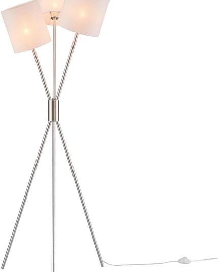Modway Alexa 3-Light Floor Lamp in Silver - LeafyLoom