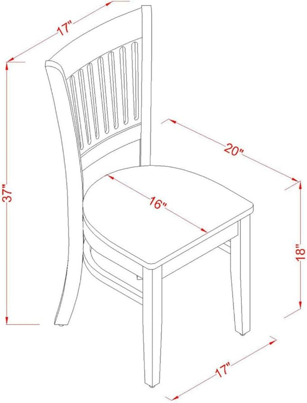 East West Furniture Dublin 3 Piece Dinette Set for Small Spaces Contains a Round Table with Dropleaf and 2 Dining Chairs, 42x42 Inch, Black - LeafyLoom