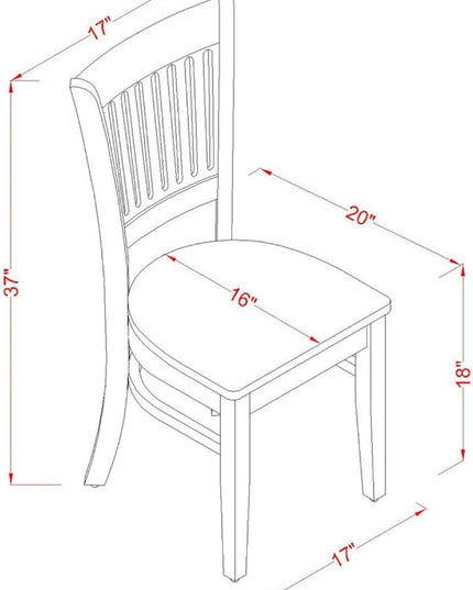 East West Furniture NFVA5-LWH-W 5 Piece Set Includes a Rectangle Dining Room Table with Butterfly Leaf and 4 Kitchen Chairs, 32x54 Inch - LeafyLoom