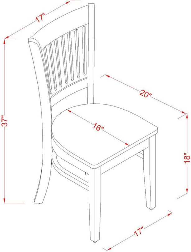East West Furniture NFVA5-LWH-W 5 Piece Set Includes a Rectangle Dining Room Table with Butterfly Leaf and 4 Kitchen Chairs, 32x54 Inch - LeafyLoom