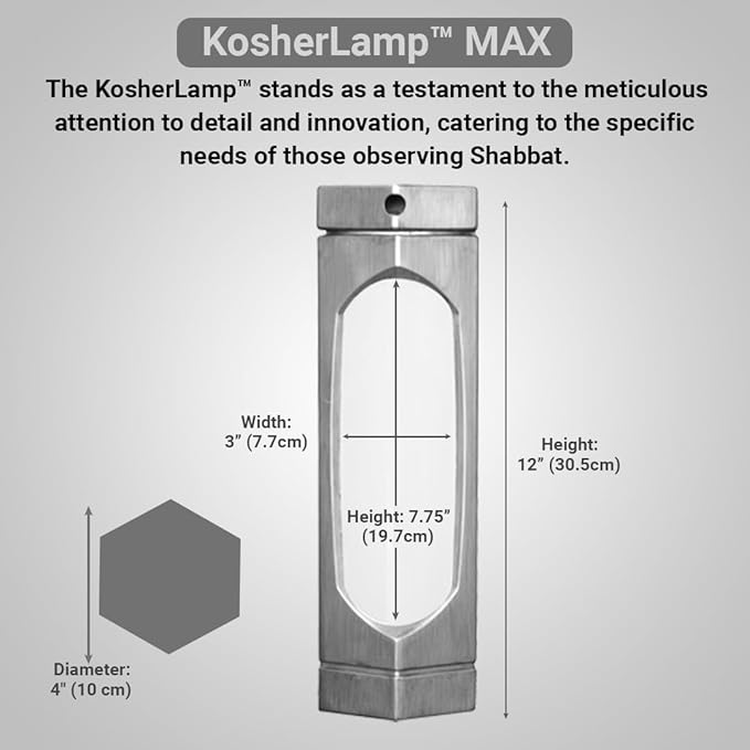 KosherLamp™ Max - Steel by KOSHER INNOVATIONS™ - LeafyLoom